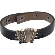 Anahtarlık Sepeti Çıt Çıtlı Deri Akordiyon Bileklik