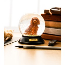 Snoowg Cam ve Reçine Altın Patiler Cocker Kar Küresi