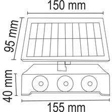 N&D Lighting Forlife 20 Watt Solar Çift Yönlü Duvar Apliği (Günışığı)