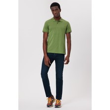 Lee Cooper Twins Erkek %100 Pamuk Polo Yaka T-Shirt Yeşil