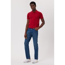 Lee Cooper Ricky Yüksek Bel Normal Kesim Düz Paça Mavi Erkek Jean Pantolon