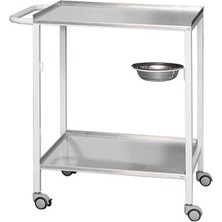 MediBil Pansuman Arabası Alt Üst Paslanmaz Çelik