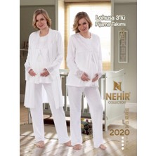 Nehir 2020 Hamile Lohusa Pijama Sabahlık 3lü Takım