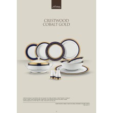 Noritake Crestwood Cobalt Gold 85 Parça Yemek Takımı