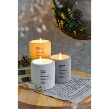 Ersu Store Dekoratif Beton Saksı Içinde & Vanilya Amber Kokulu Vegan Doğal Terapi Mum