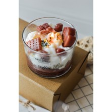 Ersu Store Kakao Kokulu Aromaterapi Kahve Parçacıklı Hediyelik Cupcake Mum
