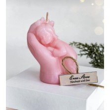 Ersu Store Dekoratif Pembe Kokulu Şans Melek Anne Ve Çocuk Mumu