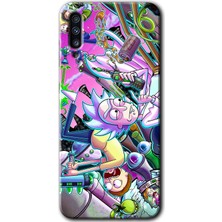 MRC İletişim Samsung Galaxy A30S Kılıf Hd Desen Baskılı Arka Kapak + Temperli Cam - Graffiti Çizgi Film