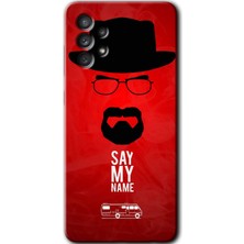 MRC İletişim Samsung Galaxy A52S Kılıf Hd Desen Baskılı Arka Kapak + Temperli Cam - Say My Name