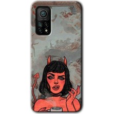 MRC İletişim Xiaomi Mi 10T Kılıf Hd Desen Baskılı Arka Kapak - Devil Girl