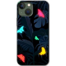 MRC İletişim iPhone 13 Mini Kılıf Hd Desen Baskılı Arka Kapak + Temperli Cam - Lighter Butterfly