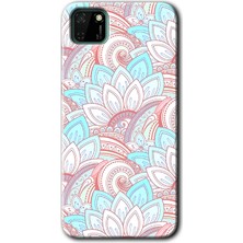 MRC İletişim Huawei Y5P Kılıf Hd Desen Baskılı Arka Kapak + Temperli Cam - Çin Mandala 1