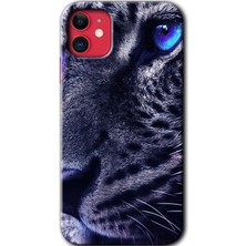 MRC İletişim iPhone 11 Kılıf Hd Desen Baskılı Arka Kapak + Temperli Cam - Kaplan