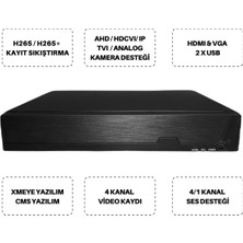 Picam 4 Kameralı Güvenlik Seti 250GB HardDisk - 4D - P03 - 5mp Sony Lensli 1080P FullHd IRLED Kamera Seti