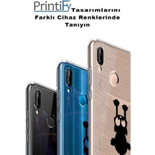 Printify Apple iPhone 6s Plus Uyumlu Kapak Çizgi Kedi (Siyah) Tasarımlı Şeffaf Silikon Kılıf