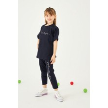 Perendi Positive Baskılı Basic Kız Çocuk Taytlı Takım