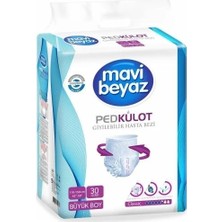 Mavi Beyaz Ped Külot Giyilebilir Hasta Bezi