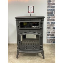 Flame Stove Sirius Maxı 4 Cam Pik Döküm Fırınlı Şömine Soba