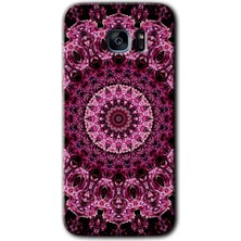 MRC İletişim Samsung Galaxy S7 Edge Kılıf Hd Desen Baskılı Arka Kapak + Temperli Cam - Mandala Patterns Kaleidos