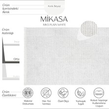 Cool Halı Mikasa Mks Plain Beyaz Yumuşak Dokulu Halı Kilim Salon Koridor Kesme Yolluk Dokuma Makine Halısı