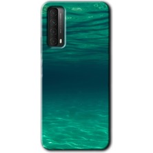 MRC İletişim Huawei P Smart 2021 Kılıf Hd Desen Baskılı Arka Kapak + Temperli Cam - Derin Deniz