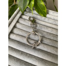 Ni Aksesuar Charm Uyumlu Yıldızlı Çelik Anahtarlık