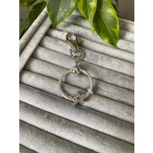 Ni Aksesuar Charm Uyumlu Yıldızlı Çelik Anahtarlık