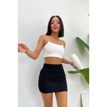 Hanclo Kaşkorse Siyah Mini Etek