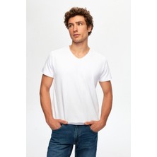 Twn Slim Fit Beyaz Düz Örgü T-Shirt 0EC148551755M