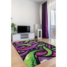 Homshtag Soyut Graffiti Dokuma Tabanlı Yıkanabilir Dekoratif Graffiti Halısı