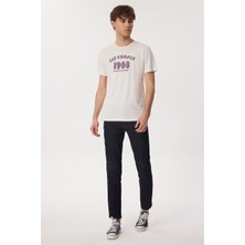 Lee Cooper Sunny Erkek %100 Pamuk O Yaka T-Shirt Beyaz