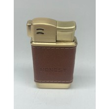 Honest Pipo Çakmağı Derili Açık Kahve