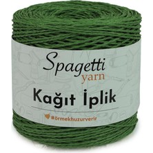 Spagetti Yarn Kağıt Ip Yağ Yeşil El Örgü Ipliği