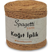 Spagetti Yarn Kağıt Ip Hardal El Örgü Ipliği