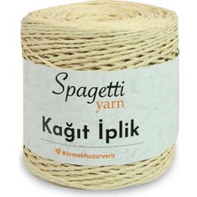 Spagetti Yarn Kağıt Ip Açık Bej El Örgü Ipliği