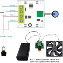 Devre Dünyası Fan Hızı ve Lamba Parlaklığı Ayarlama Elektrik Devresi - Öğrenci Deney Seti