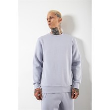 Machinist Regular Bisiklet Yaka Basic Sweatshirt Ice Lila