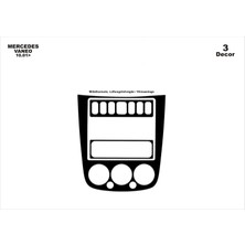 meriç cockpit design Meriç® Mercedes Vaneo Ön Torpido Kaplama Maun 3 Parça 2001-2006