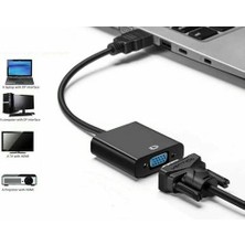 Hubstein HDMI To VGA Dijital - Analog Monitör Çevirici Dönüştürücü