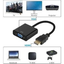 Hubstein HDMI To VGA Dijital - Analog Monitör Çevirici Dönüştürücü