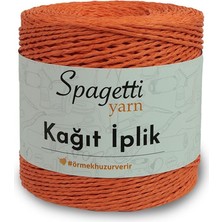 Spagetti Yarn Kağıt Ip Turuncu El Örgü Ipliği