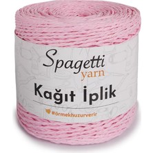 Spagetti Yarn Kağıt Ip Açık Pembe El Örgü Ipliği