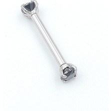 316 L Çelik Zirkon Taşlı  Lüks Piercıng