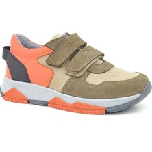 Rakerplus Hakiki Deri Kum Rengi Çocuk Sneakers Spor Ayakkabı
