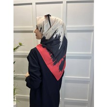 Eflatun  Eflatun Scarf Dijital Baskı Renkli Rayon Eşarp 00749
