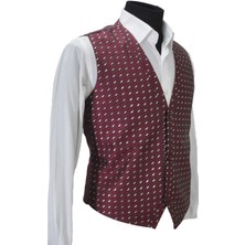Mentor Regalo Damatlık Yelek Bordo Desenli 550141