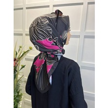 Eflatun  Eflatun Scarf Dijital Baskı Tomurcuk Desen Rayon Eşarp 00749