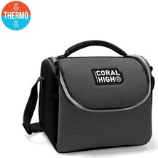 Coral High Kids Koyu Gri Siyah Thermo Beslenme Çantası 11841