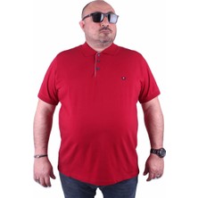 Moc Grande Mocgrande Büyük Beden Erkek Polo Tişört Klasik 23403 Bordo