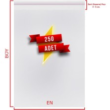 Carpcorn 40X45+5 (40*50) Cm. 250 Adet - Şeffaf Bantlı Yapışkanlı Jelatin Poşet